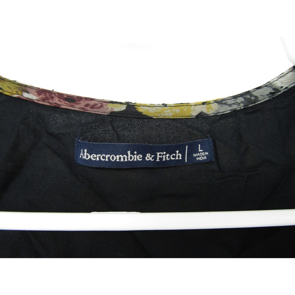 Abercrombie & Fitch Floral Midi Dress Large Boho High Low Cottage Whimsical Chic - Picture 8 of 15